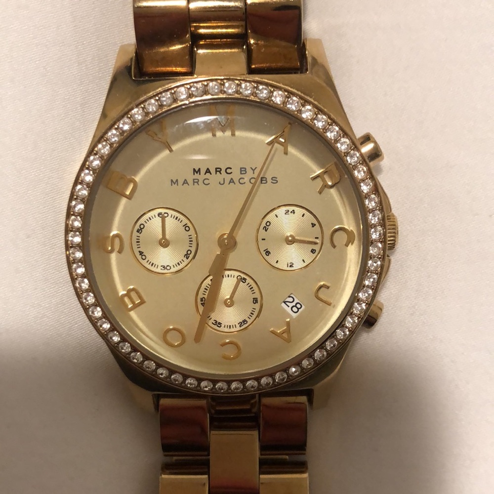 Gold Marc by Marc Jacobs fashion watch